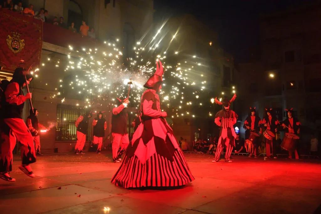 El correfoc de la festa major d'igualada del 2025.